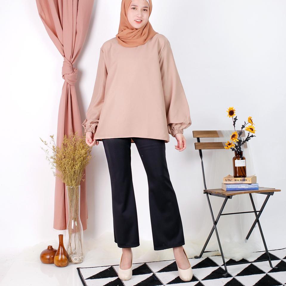 Fashion Linata | Kalina Blouse Moscrepe Balloon Sleeve Import | Shopee ...