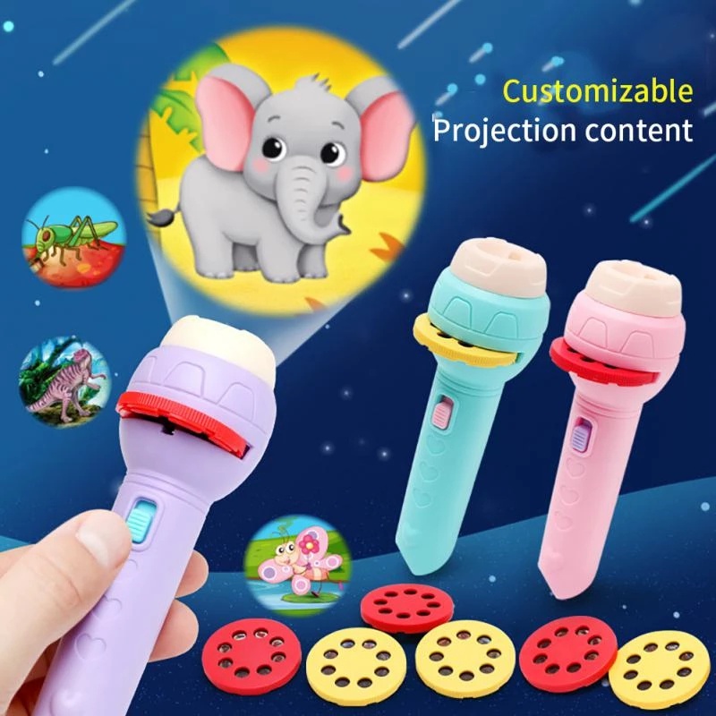 Kids Flashlight Projector Slide Projector Cards/ Educational Learning