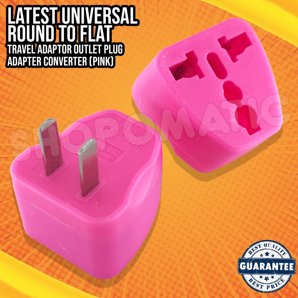 NEW Universal Round to Flat Travel Adaptor Outlet Plug Adapter