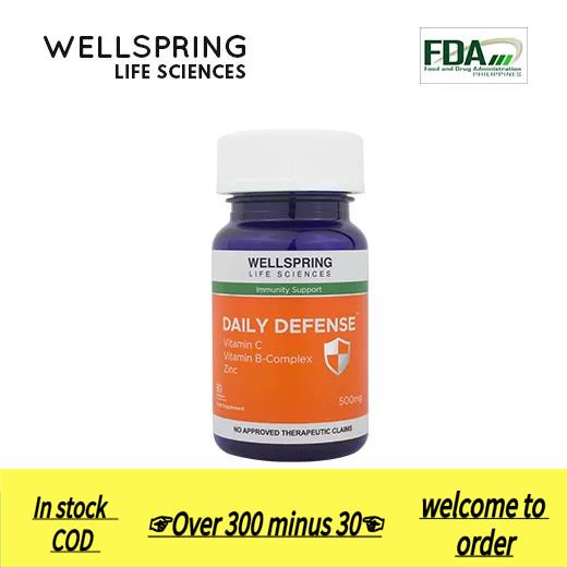 In stock NEW ℗Wellspring Daily Defense 500 MG Vitamin C with Zinc