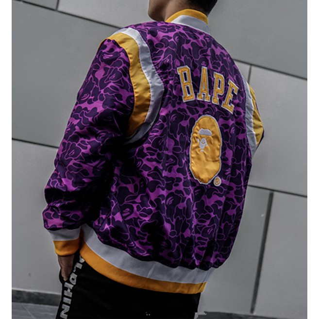 Gold hot sale bape windbreaker