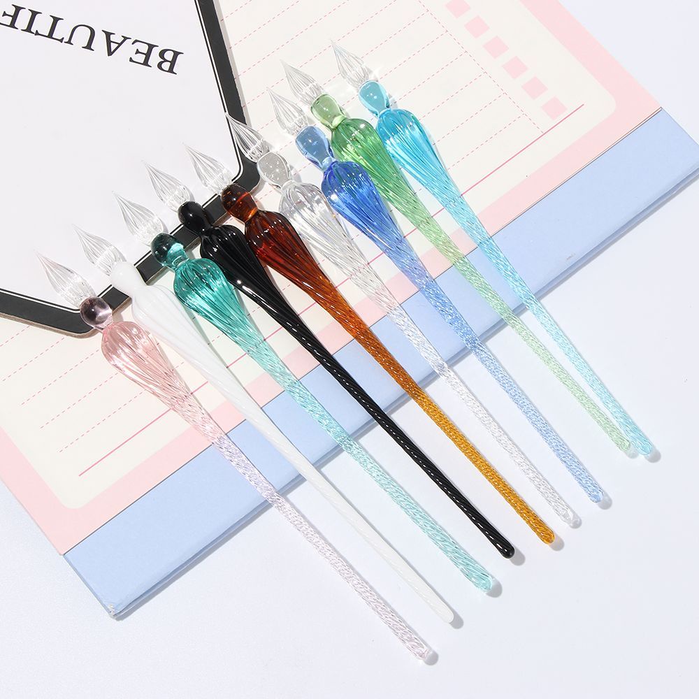 1PC Vintage Glass Dip Dipping Pen Filling Ink Signature Writing