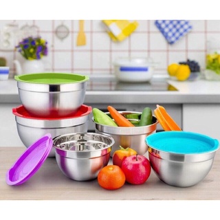 Mixing Bowl Thickened Stainless Steel Large Capacity Salad Bowls Kitchen  Nesting Mixing Bowl for Cooking, Baking