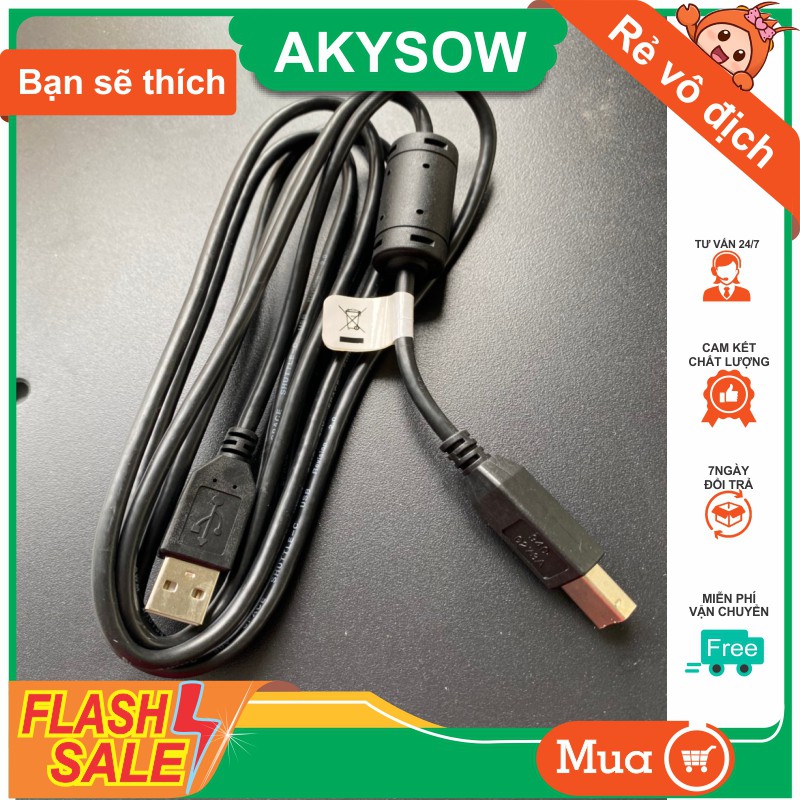 USB TypeA _ Type B 2 meter computer data cable with anti-interference ...