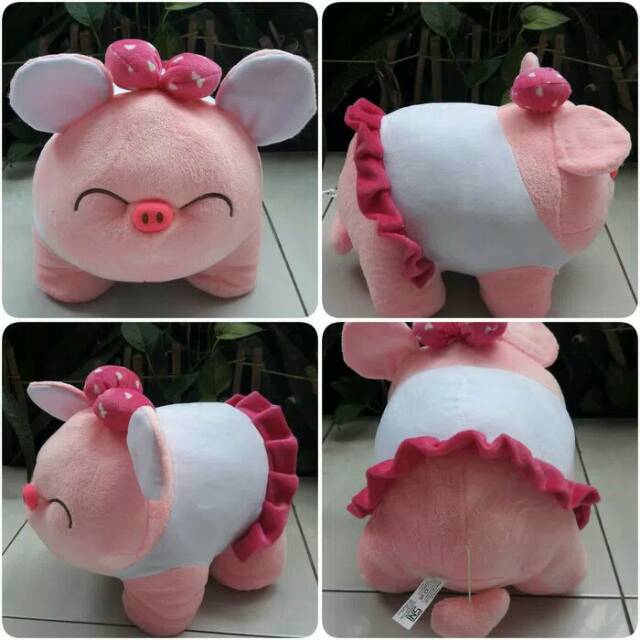 Pig cotton pig doll (pink ribbon pig) | Shopee Philippines