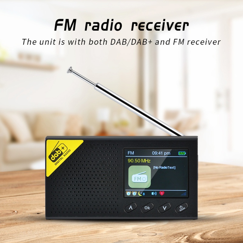 BPortable Bluetooth Digital Radio DAB/DAB+ and FM Receiver Rechargeable