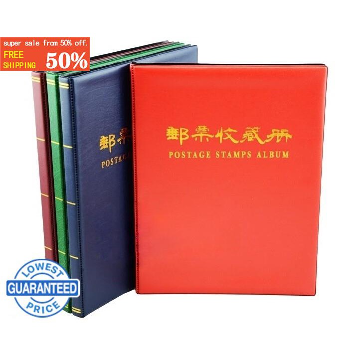 Postage Stamps Album 20 pages 500 units handmade Stamp Collecting Book Collecting 12 inch