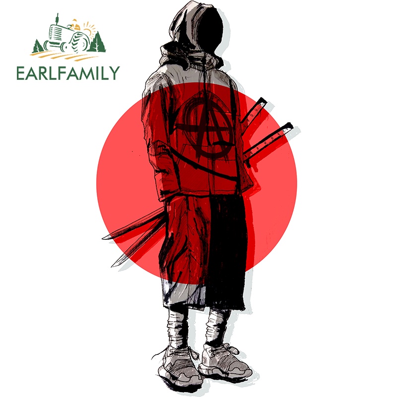 EARLFAMILY 13cm Samurai Warrior Vinyl Car Wrap Stickers Japanese Decal ...