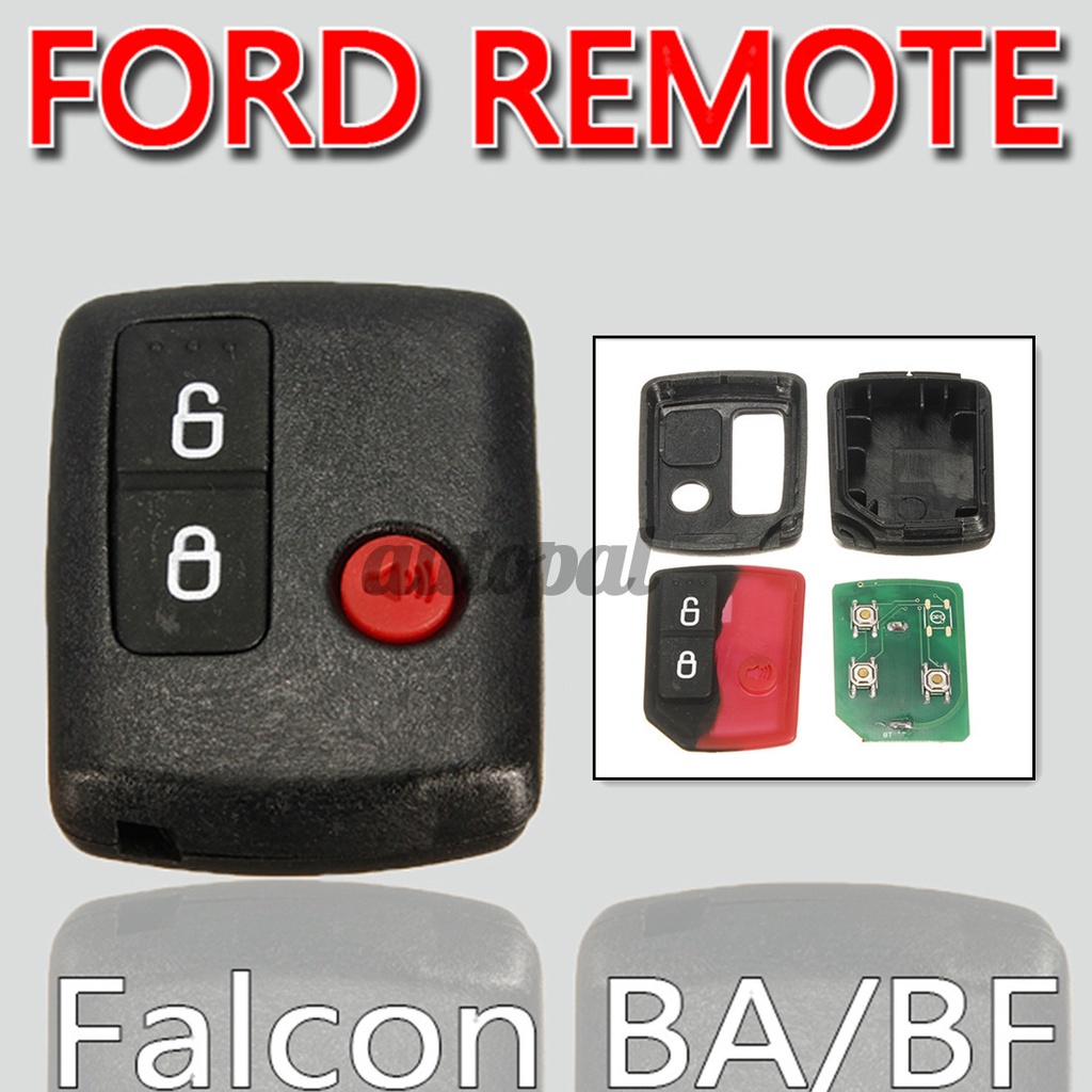 3-Button Keyless Entry Fob Remote Key Chip For Ford Falcon BA BF SX SY ...