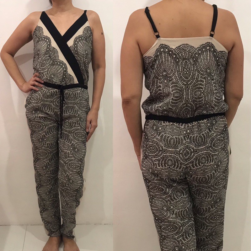 Rachel Roy Womens Bow Jumpsuit, Grey, 6