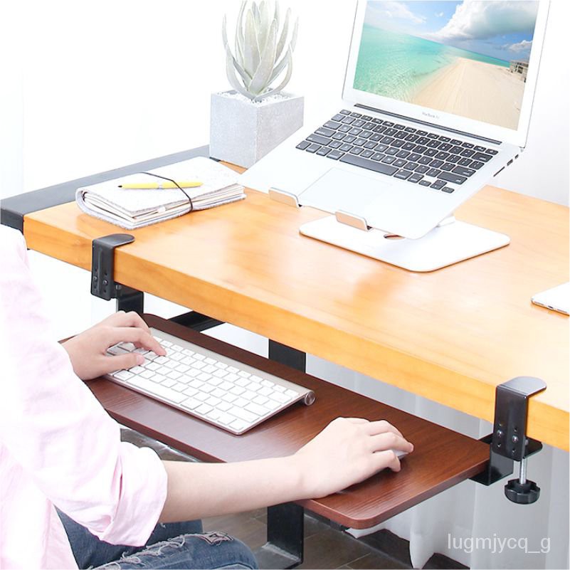 Keyboard Holder Mouse Pad Keyboard Tray Office Rail Track Drawer Lead