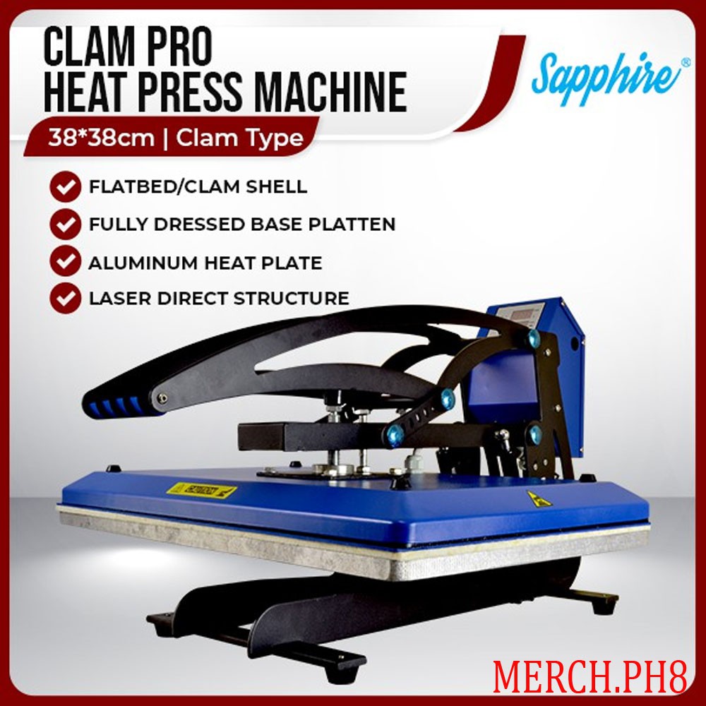 Sapphire Clam Pro Heat Press Machine 38*38cm | Shopee Philippines