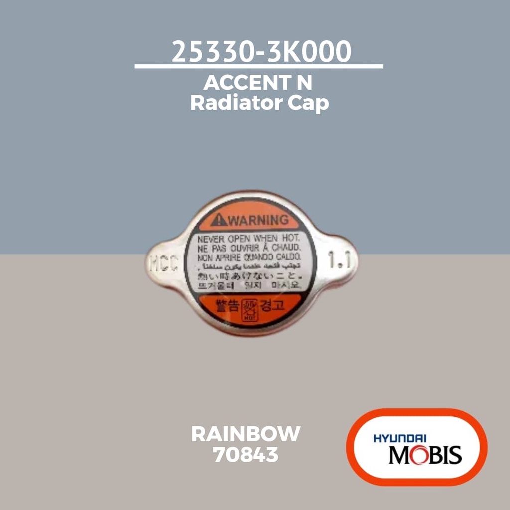 Radiator Cap for HYUNDAI Accent N [Mobis Original] Part #;25330-3K000 ...