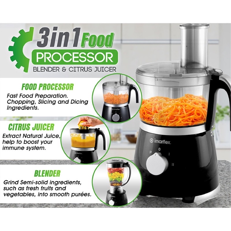 Imarflex 3 in 1 Food Processor Juicer Blender IFP450M Shopee Philippines