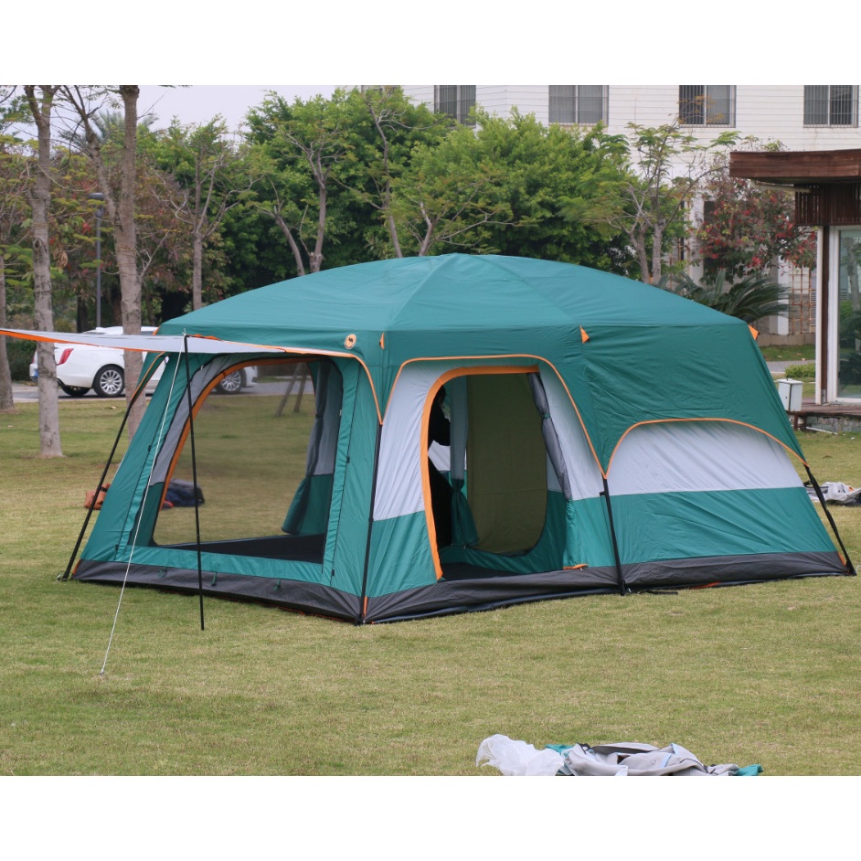 [ Ready stock ] Camel 8-12 person Large Camping tent Waterproof Family ...