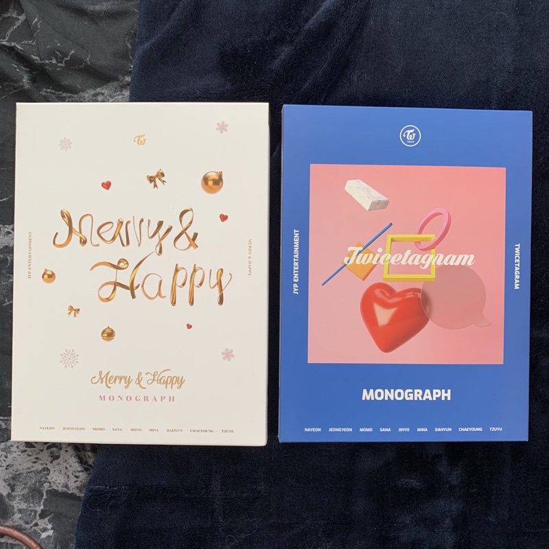 TWICE OFFICIAL MONOGRAPH TWICETAGRAM & MERRY AND HAPPY PHOTOBOOK ...