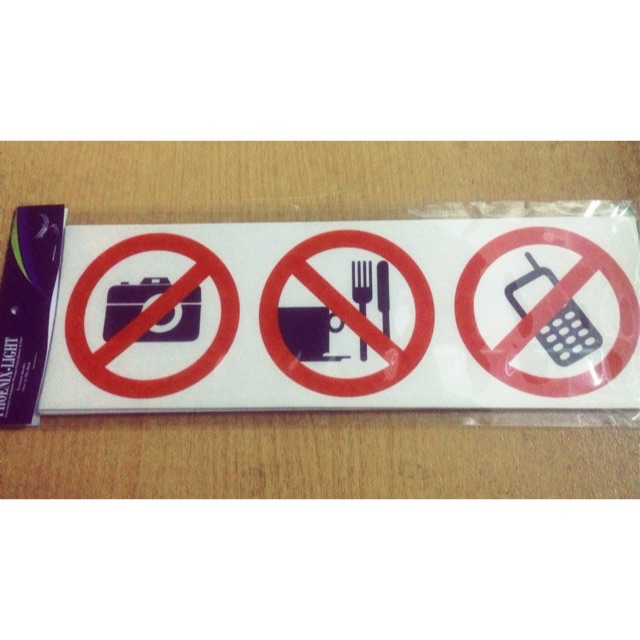 Sticker No Photos, Eating & Using HP 10x30cm | Shopee Philippines