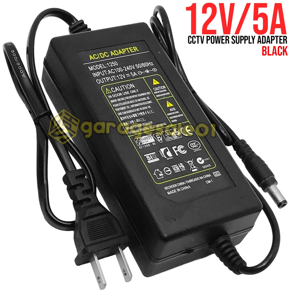 12V 5A Power Supply AC/DC Adapter