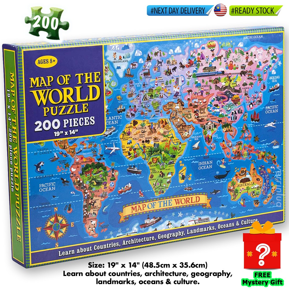 200 pieces map of the world puzzle world jigsaw puzzle of learning