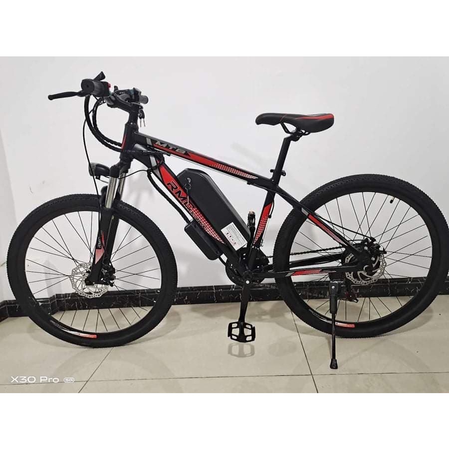 RMC E-BIKE MOUNTAIN BIKE (BLACK-RED) | Shopee Philippines