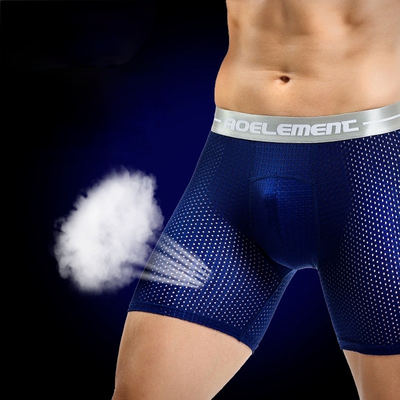 Trendy Ice Silk Mesh Men's Underwear Breathable Men Boxer Shorts