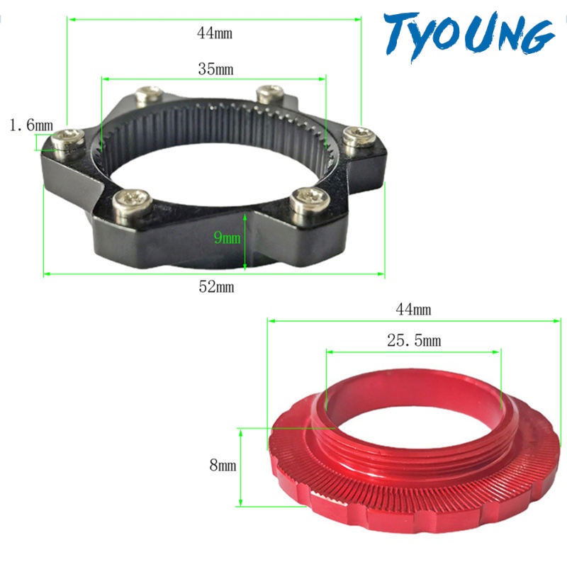 [TYOUNG] Aluminum Centerlock Hubs to 6bolt Disc Adapter for