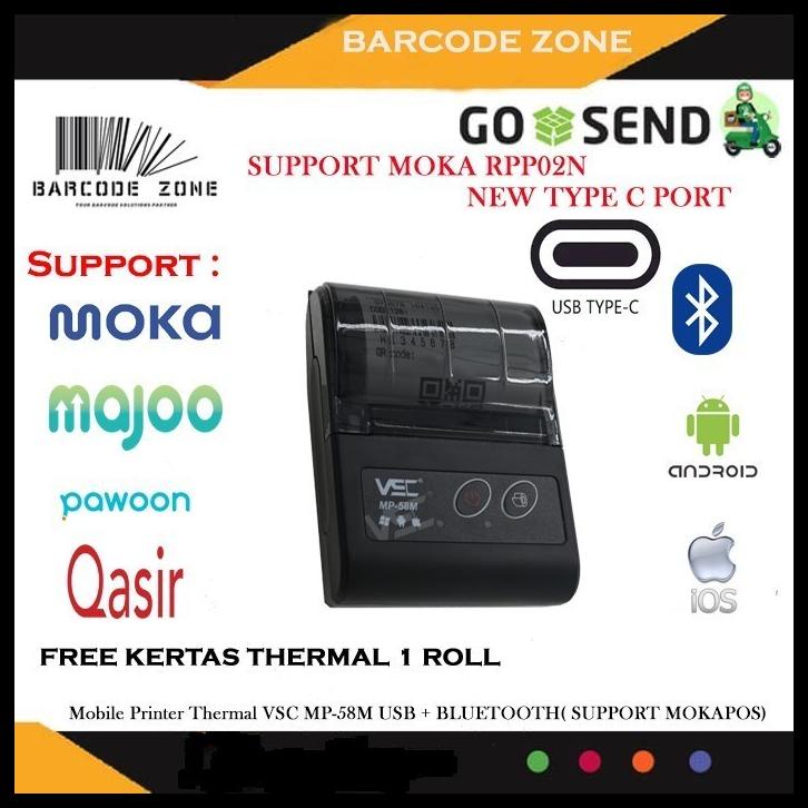 58mm Bluetooth Thermal Printer Cash Register Vsc Mp-58M Rpp02N - Print ...