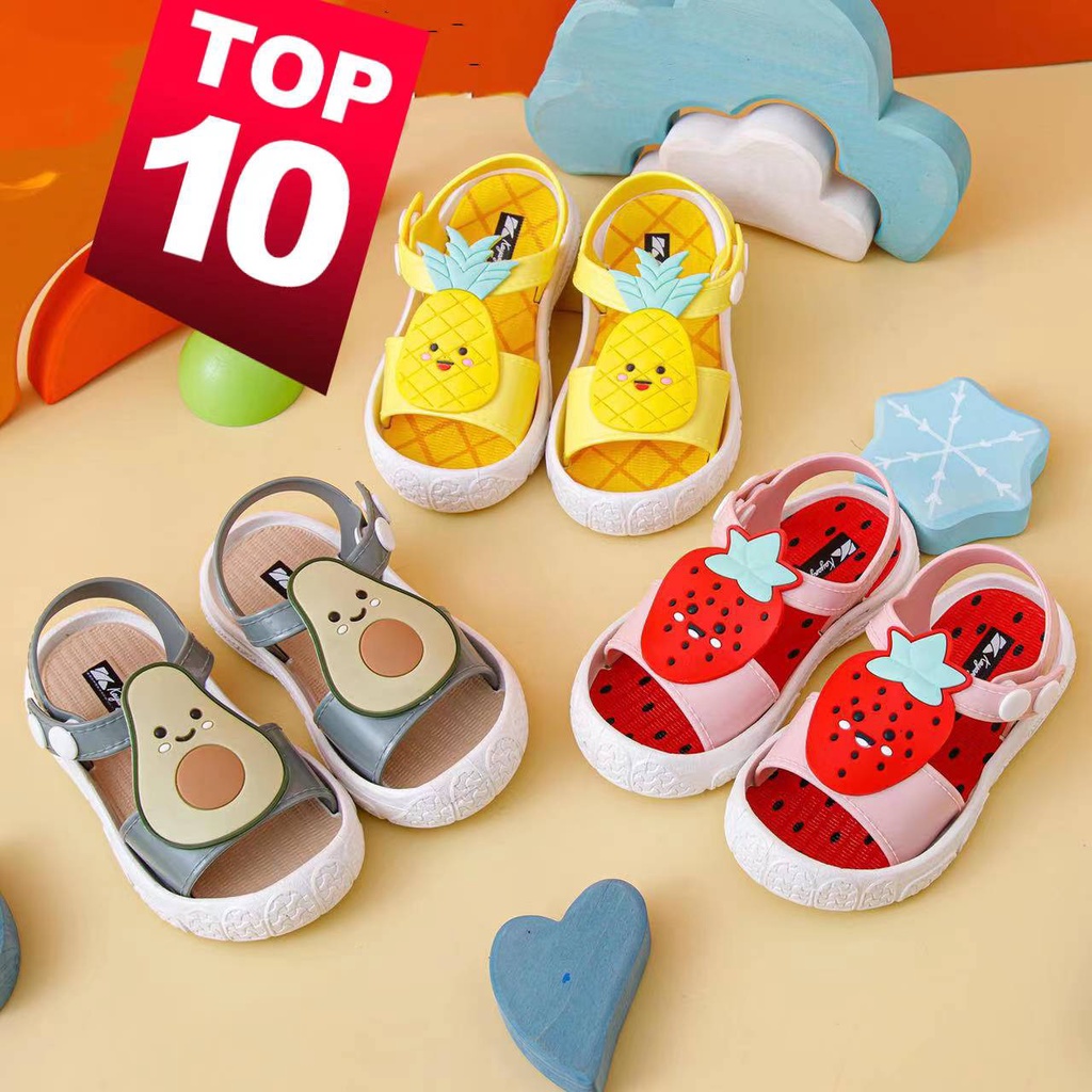 Kayangkaya Baby Sandals For Girls and Boys Fruit Design Summer Baby