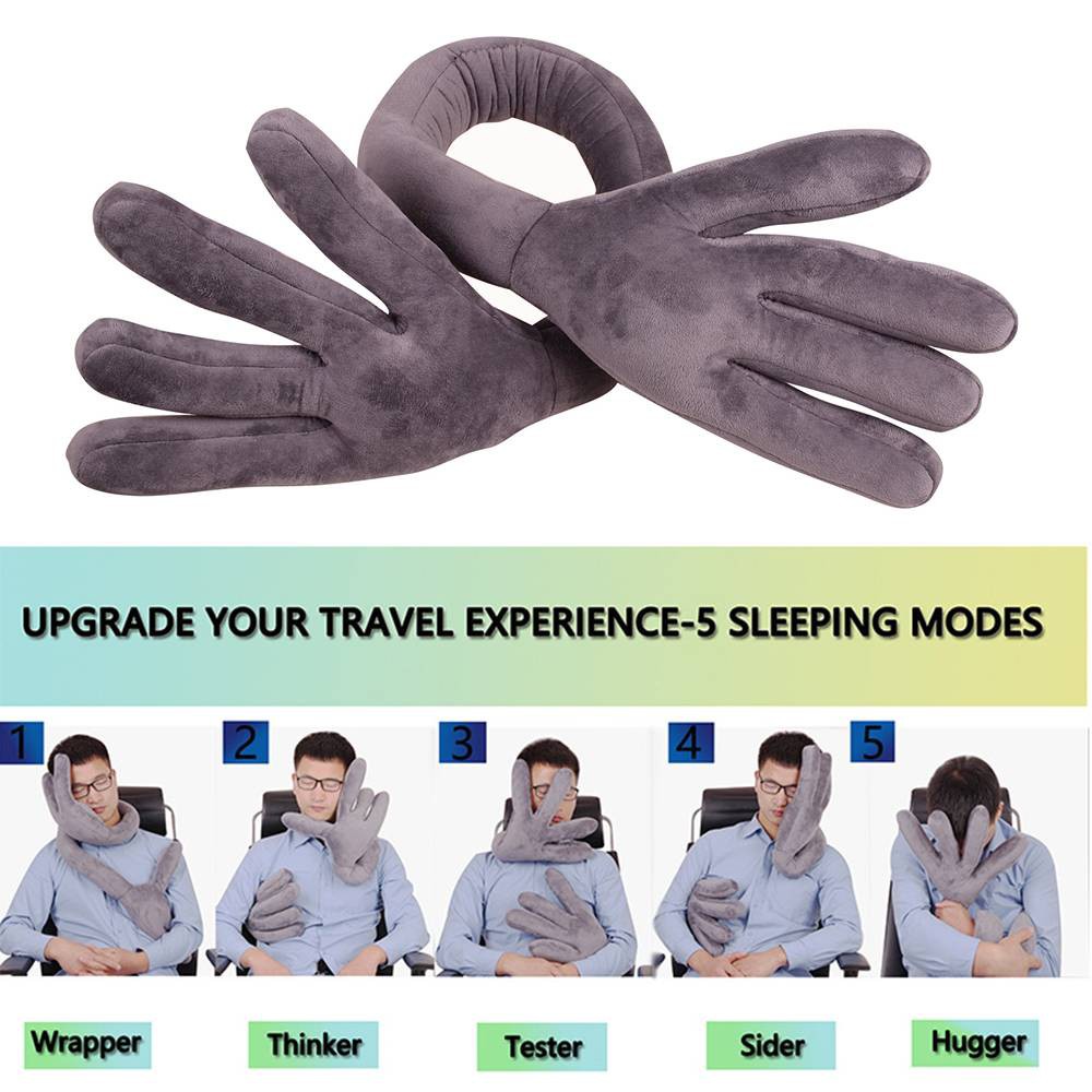 Travel Neck Pillow of bends Hand shape Headrest Soft Car Flight