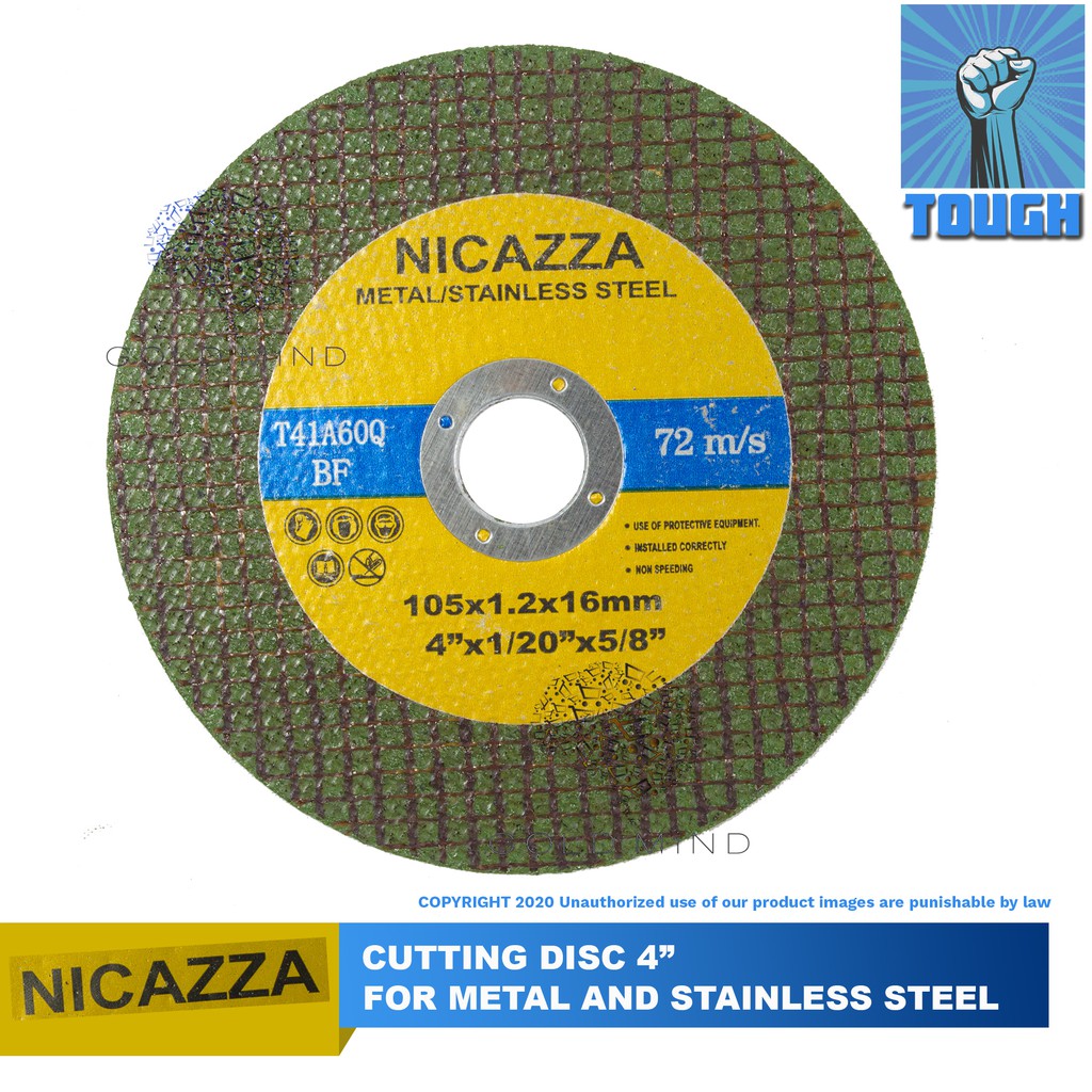 Nicazza Cutting Disc 4 Inches 1pc (For Metal & Stainless Steel) Yellow ...