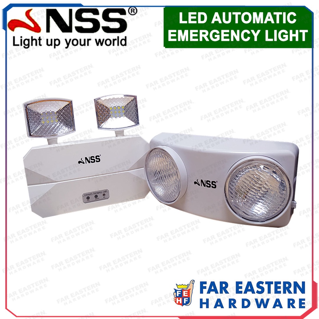 NSS Rechargeable Automatic Emergency LED Light Wall Mounted | Shopee ...