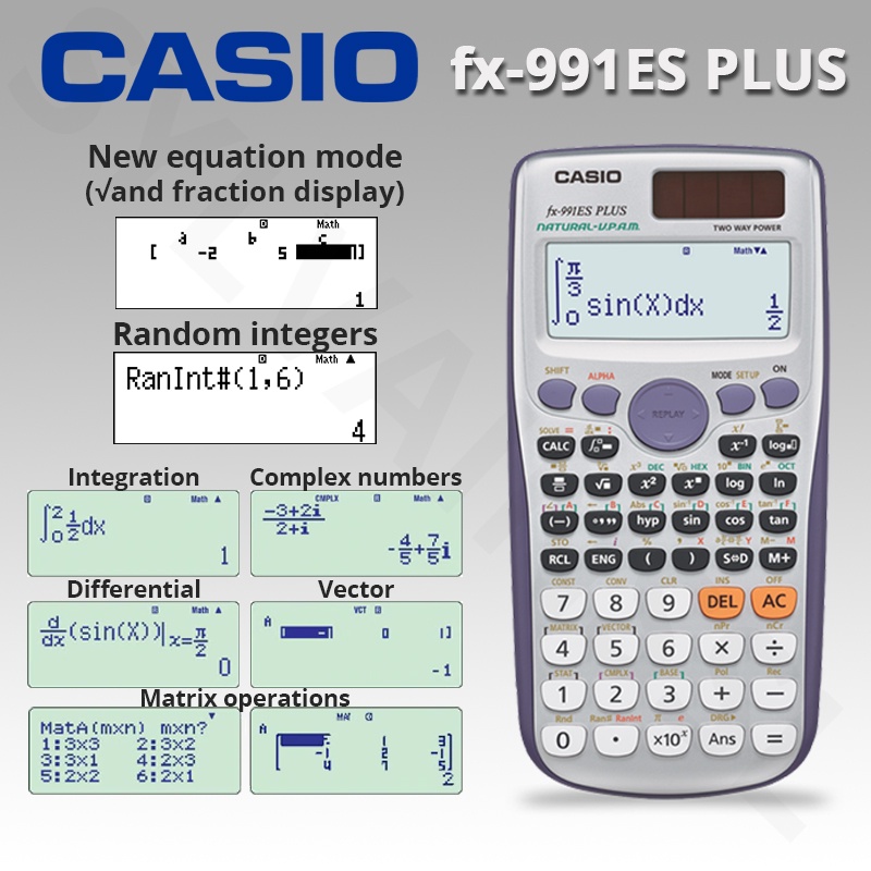 Forenkle vinder Shining Casio fx-991ES PLUS Scientific Calculator | Shopee Philippines