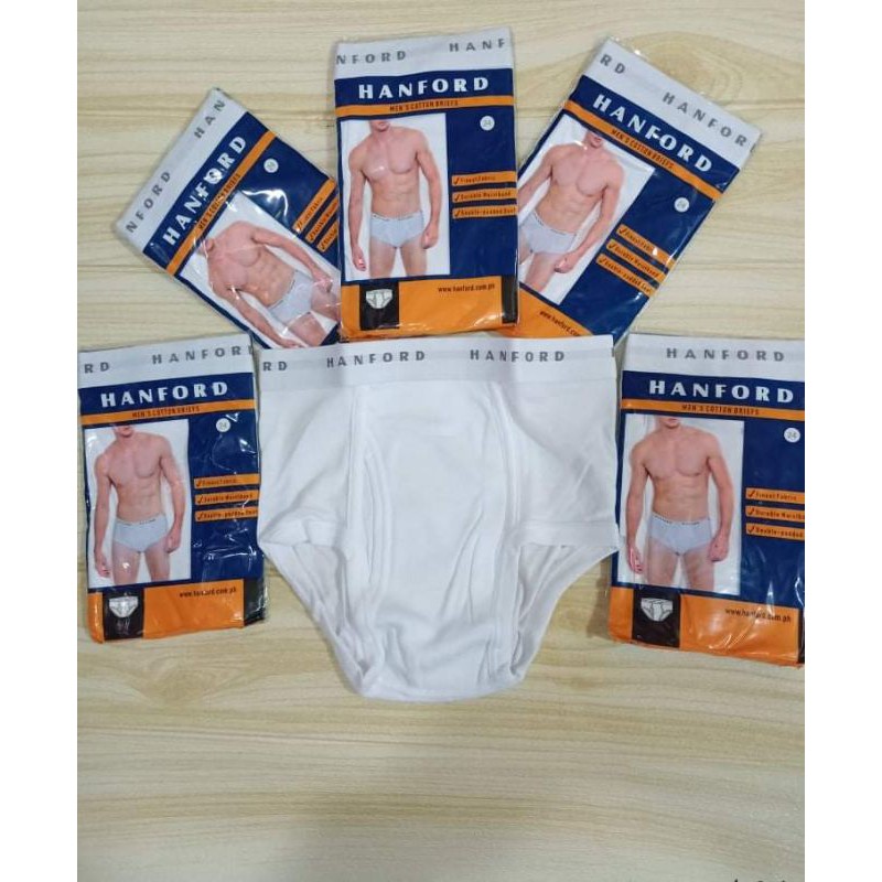 Hanford ( 3 PCS.) brief white for men adult size:(26 - 40) | Shopee ...