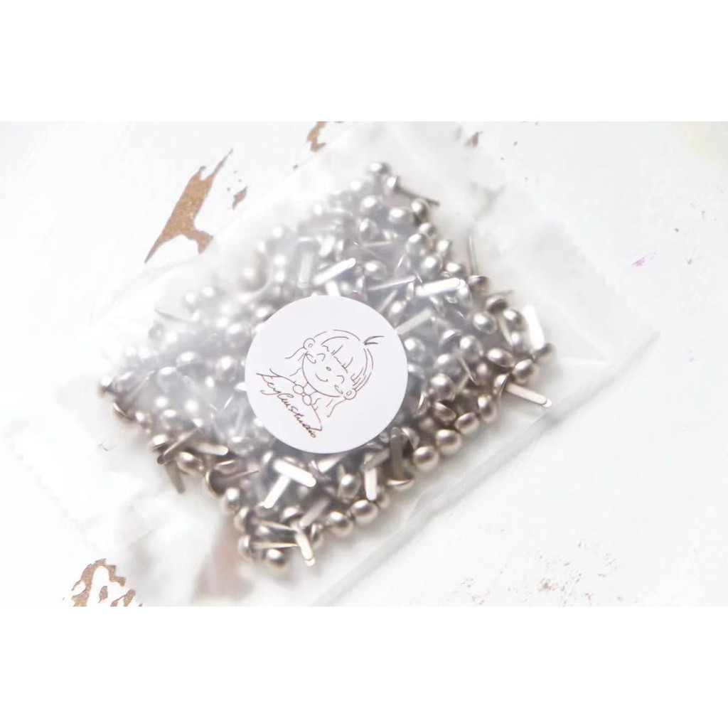 Mini Round Head Metal Brad Paper Fastener Decorative Brads Vintage ...