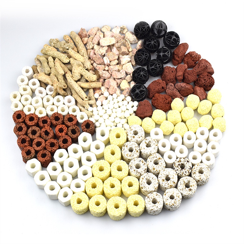 100g Aquarium Filter Media Ceramic/Lava Rings Nano/Porous Balls Bakki