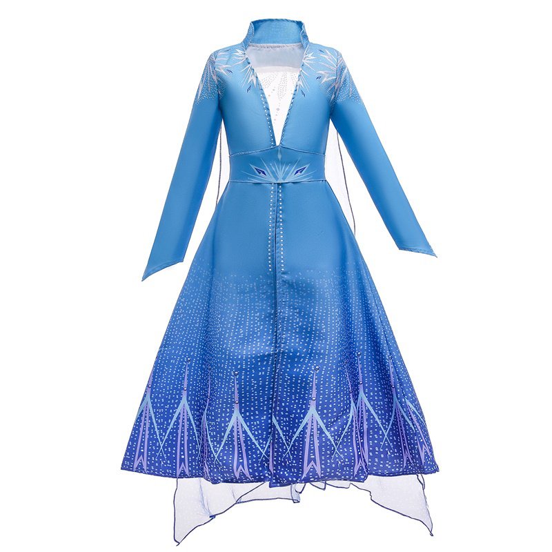 NNJXD Elsa 2 Dress For Girls Princess Costume Set Halloween Cosplay ...