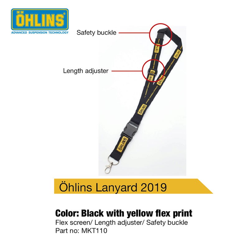 Ohlins Neck Strap Black Öhlins Logo Yellow Licensed (MKT110) | Shopee ...