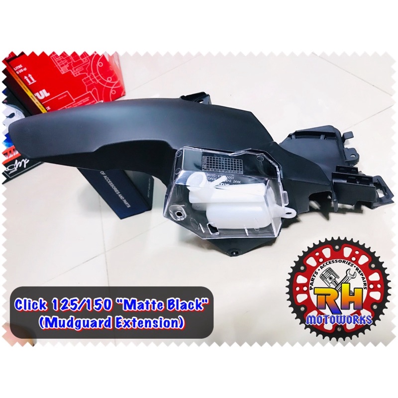 Click 125/150 Mudguard Extension (Matte Black & Carbon Hydro Dip ...