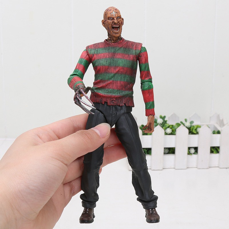 NECA Horror Film A Nightmare on Elm Street Freddy Krueger 30th PVC Action  Figure Model Toys Doll 18C