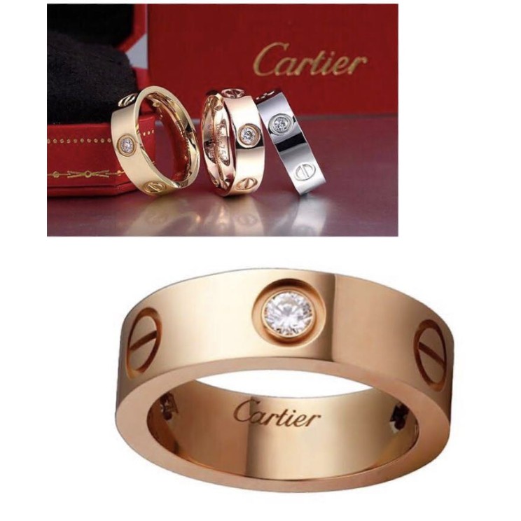 JJ Cartier Ring With Diamond Stone Non Tarnish Shopee Philippines