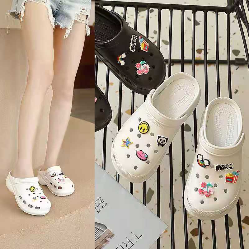 New korean Crocs women's platform sandals fashion highheeled slippers