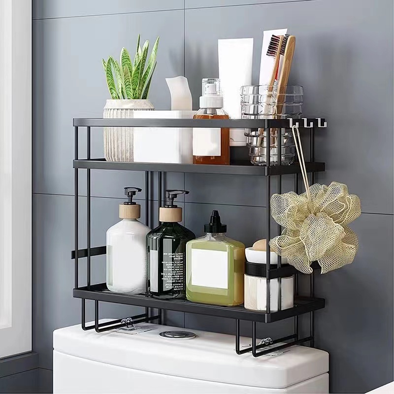 Heavy Duty Rustproof Cast Iron Over Toilet Rack Bathroom Shelf Cabinet ...