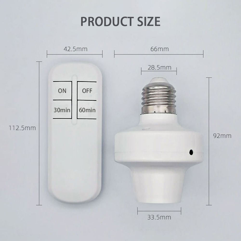 Smart Light Socket Remote Control Lamp 220V 110V E26 E27 Bulb Base