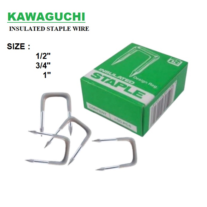 kawaguchi Insulated staple wire (1b0x) 100 pcs | Shopee Philippines