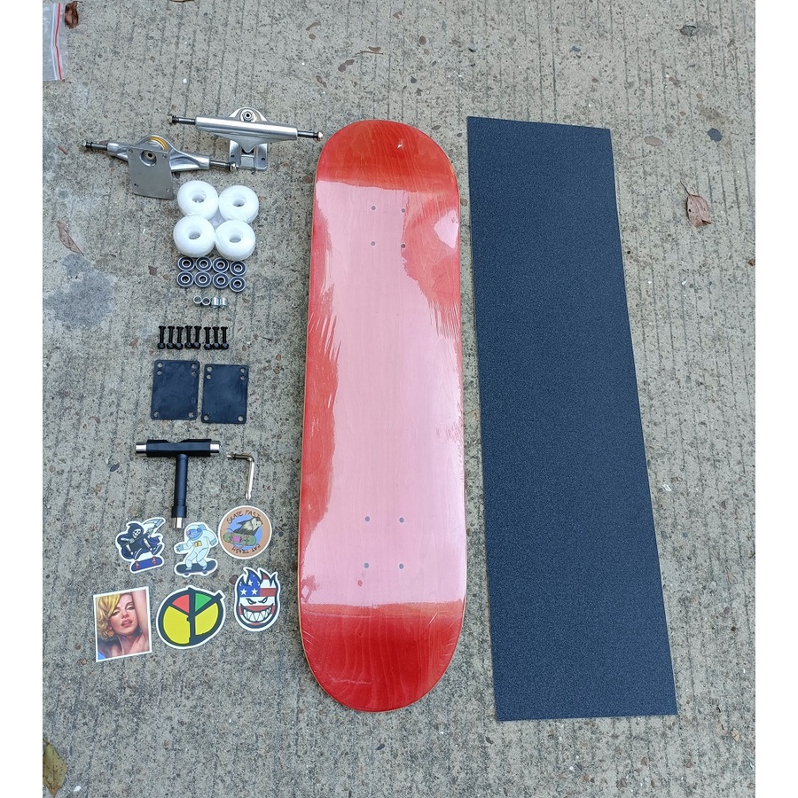skateboard full set pack canandian maples deck 7 plys 4 layer dyed