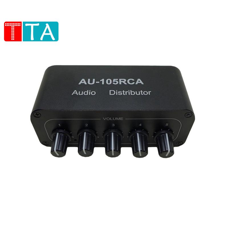 Stereo Audio Mixer Multi-Channel RCA Interface for Power Amplifiers ...