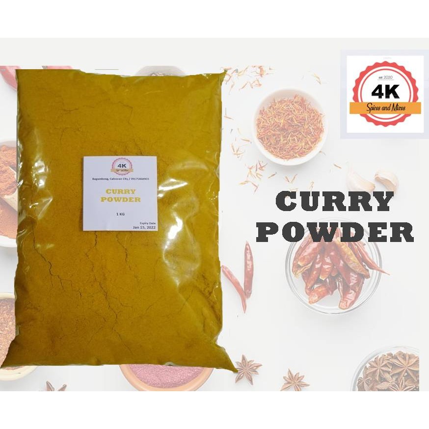 4K Curry Powder 50g, 100g, 250g PURE IMPORTED HIGH QUALITY | Shopee ...