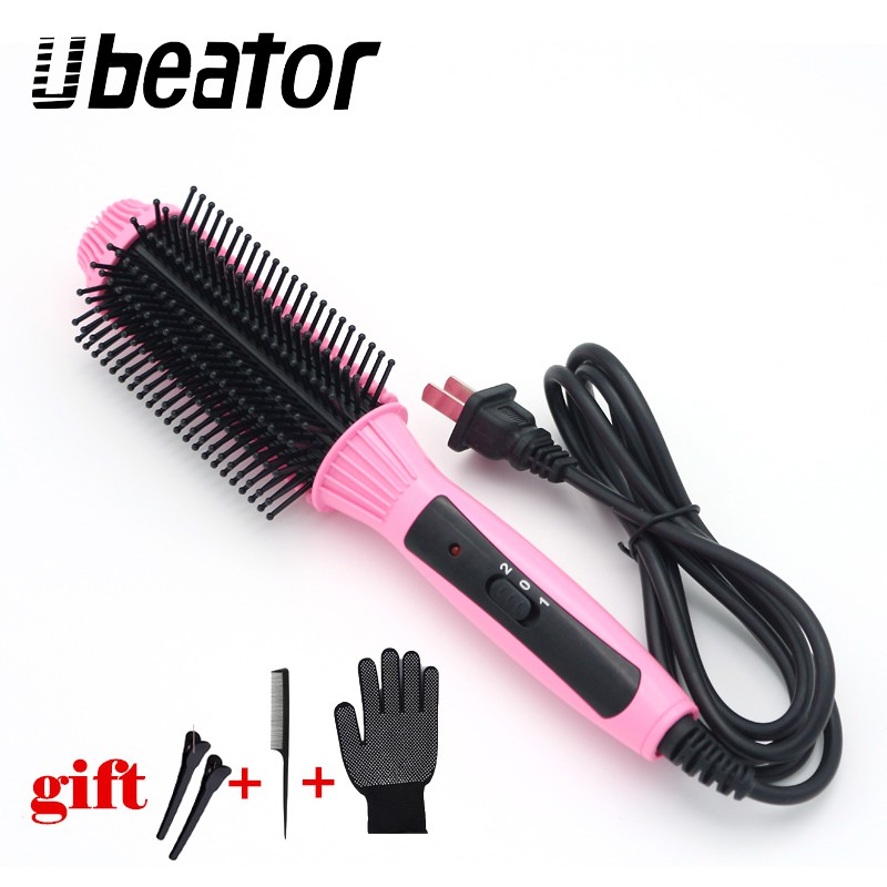 Ubeator In Hair Brush Comb Hair Curler Electric Curling Iron Hair Style  Flat Iron