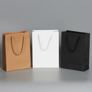 Makapal Kraft Paper Bag 12 Size Black White Brown Rope Handle Handbag ...
