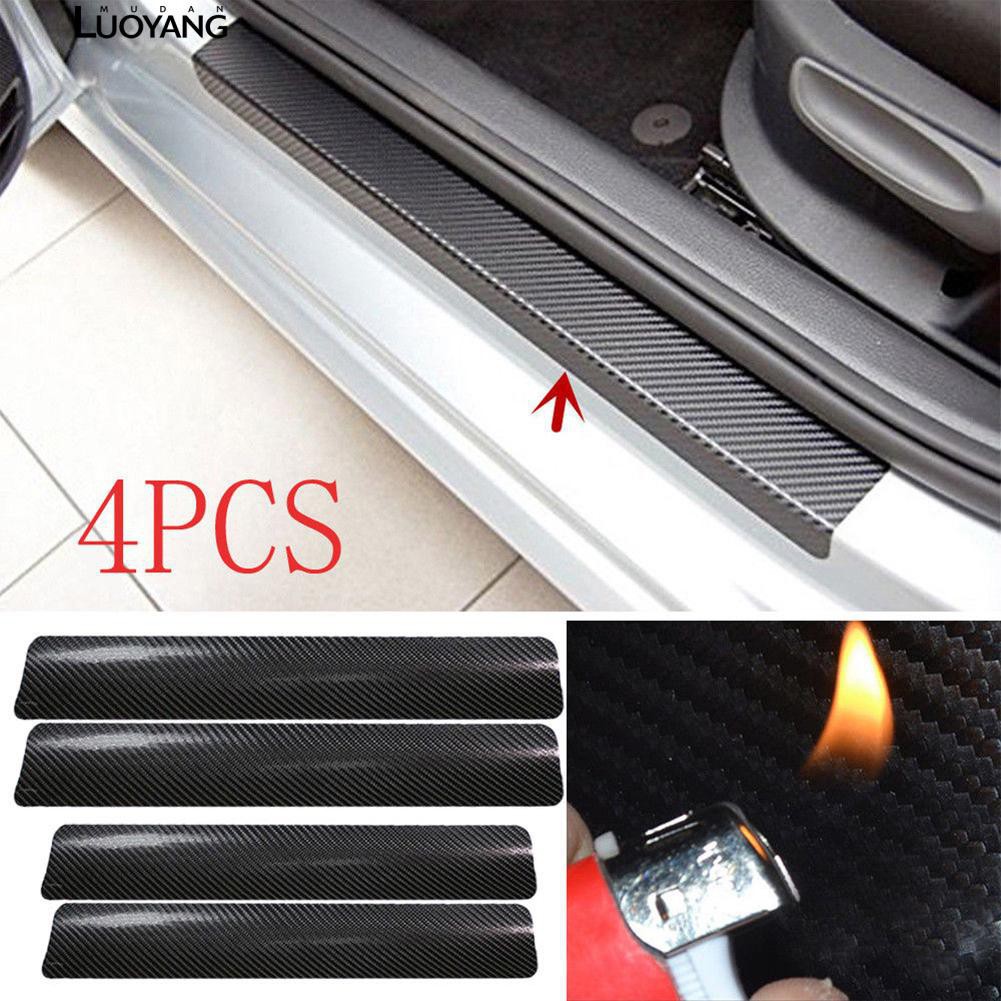 Brand New 4PCS Universal TRD Red Rubber Car Door Scuff Sill Cover